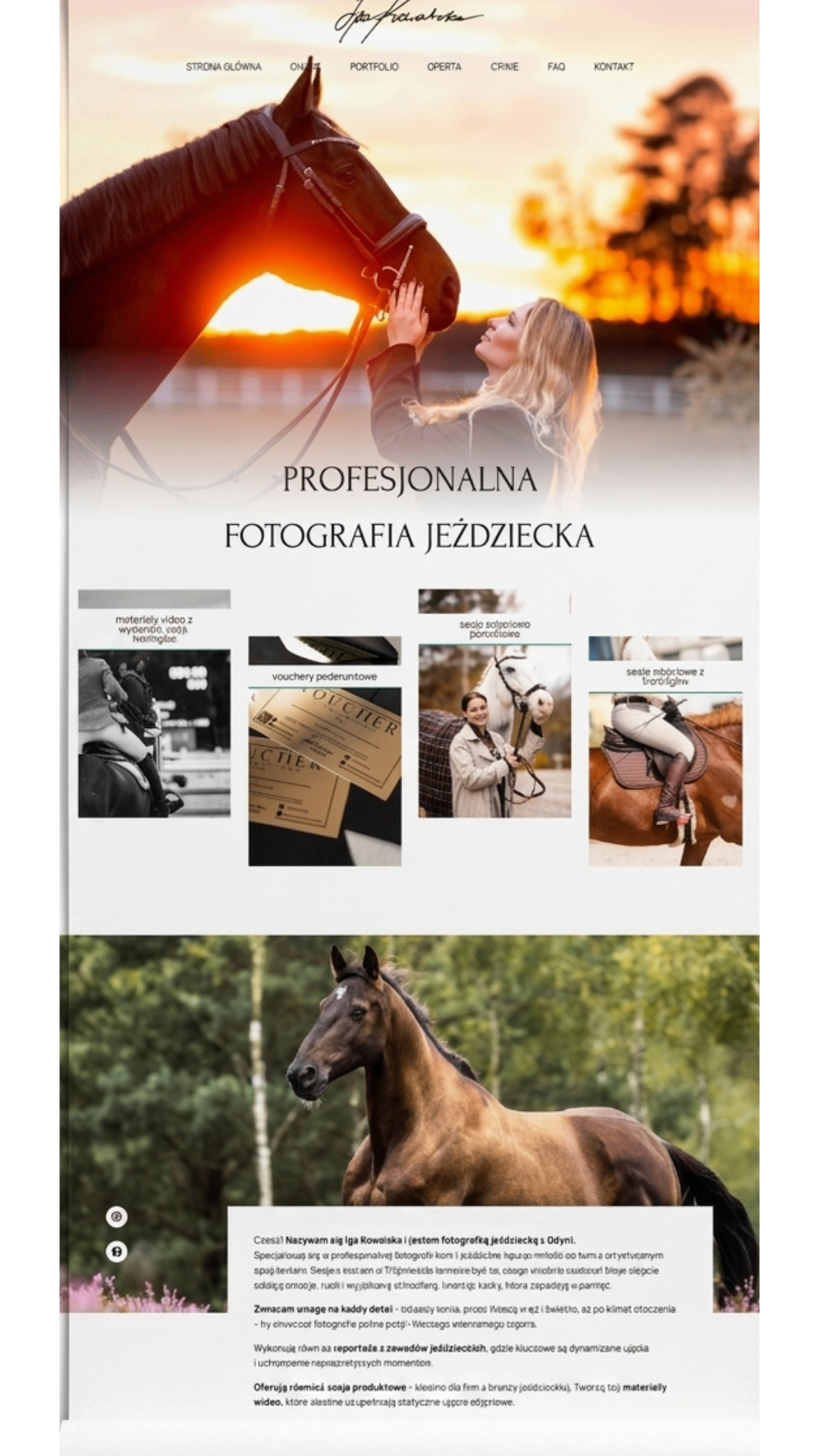 Iga Kowalska - strona przed redesignem
