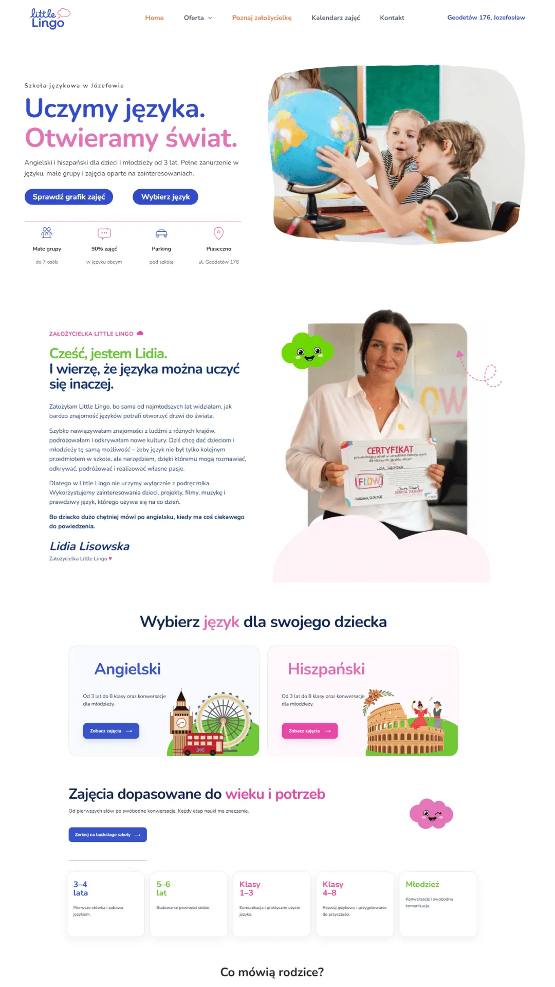 Little Lingo - nowa strona internetowa po rebrandingu