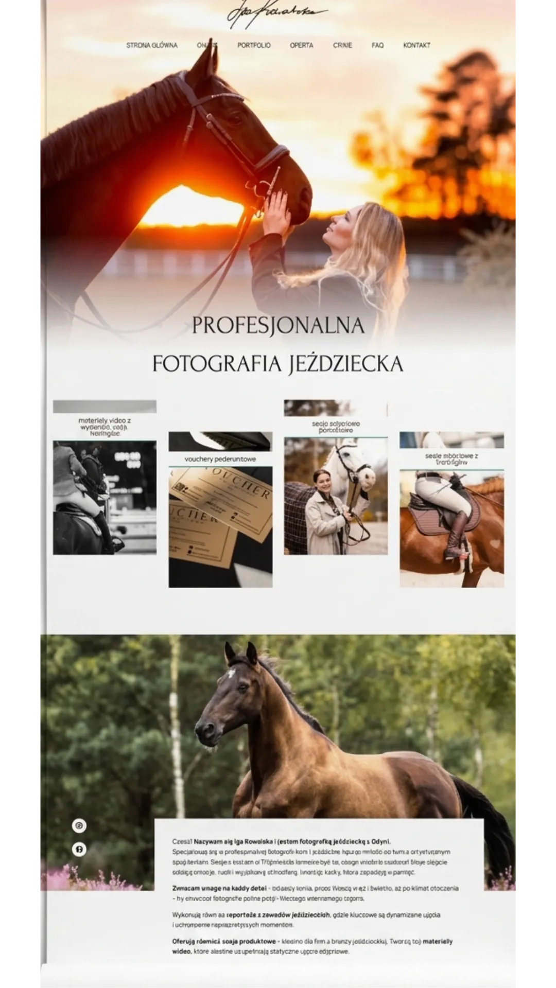 Iga Kowalska - strona przed redesignem