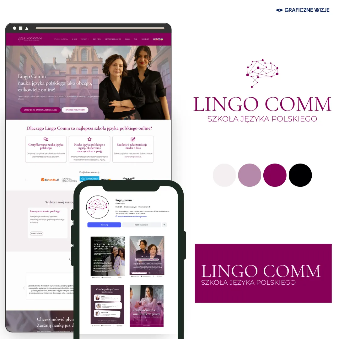 Wielojęzyczny branding dla Lingo Comm - Graficzne Wizje · kadr 5