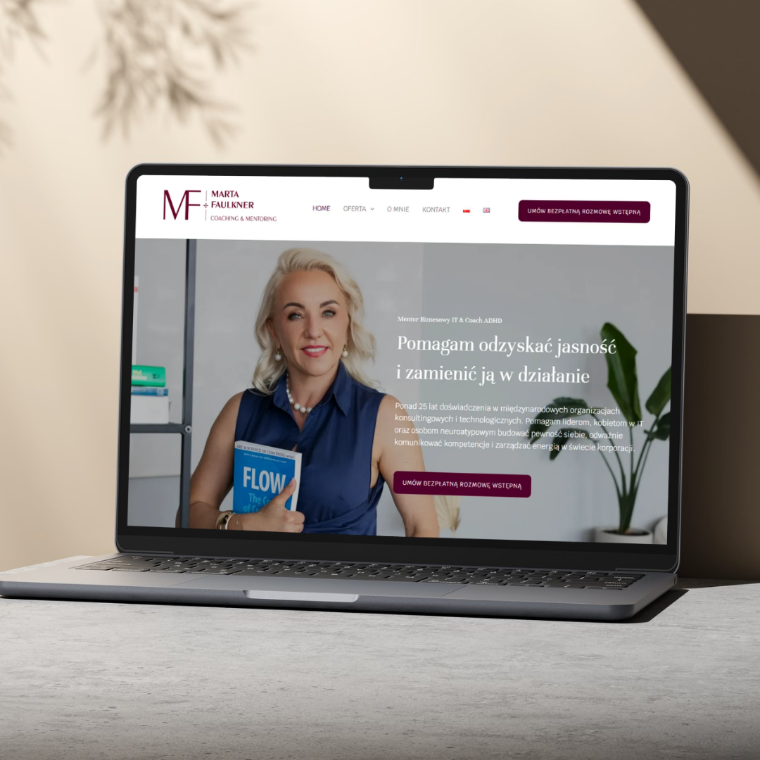 Marta Faulkner - strona internetowa, widok 1