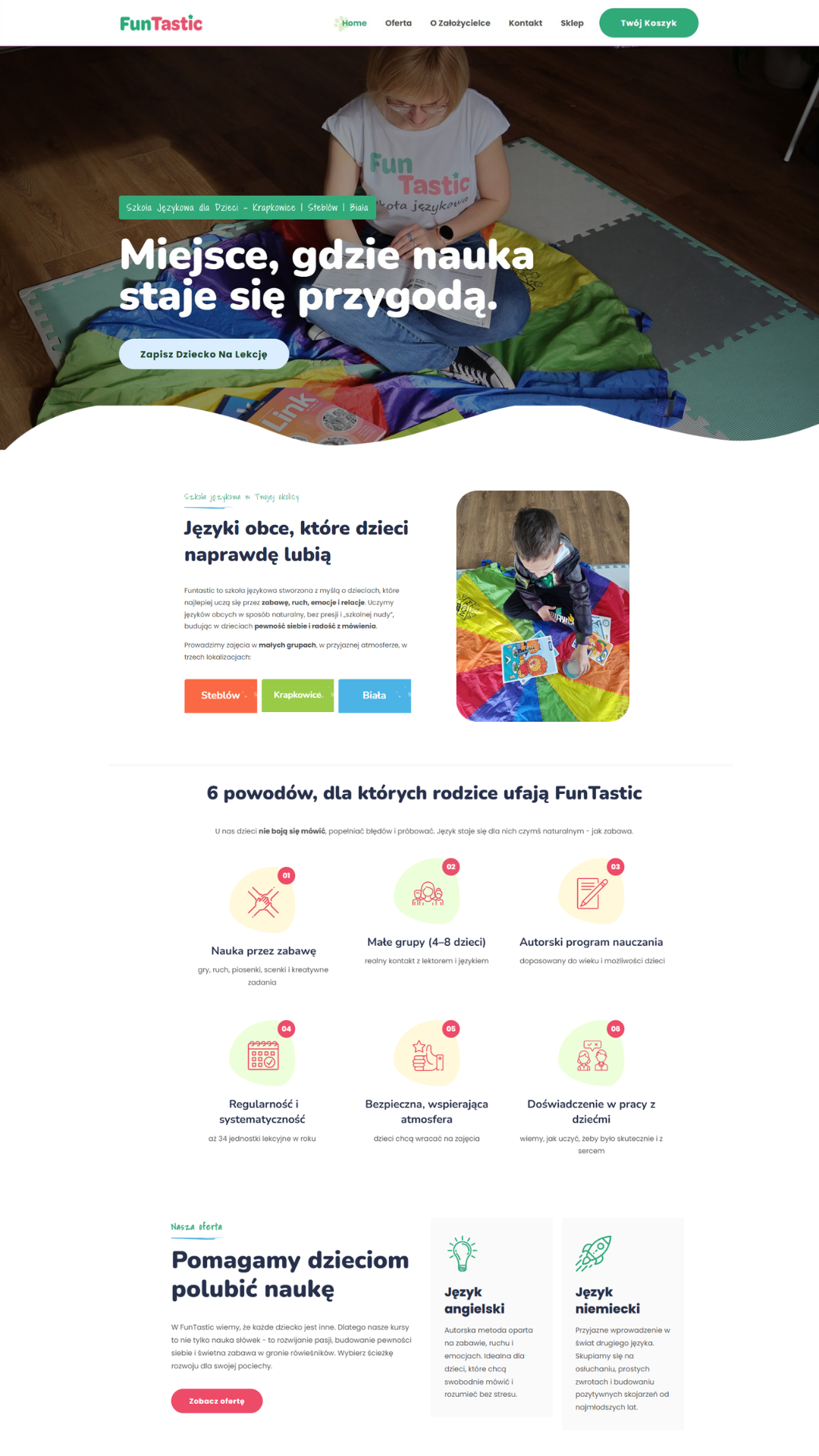 Funtastic English School | Branding, Sklep WWW i Social Media